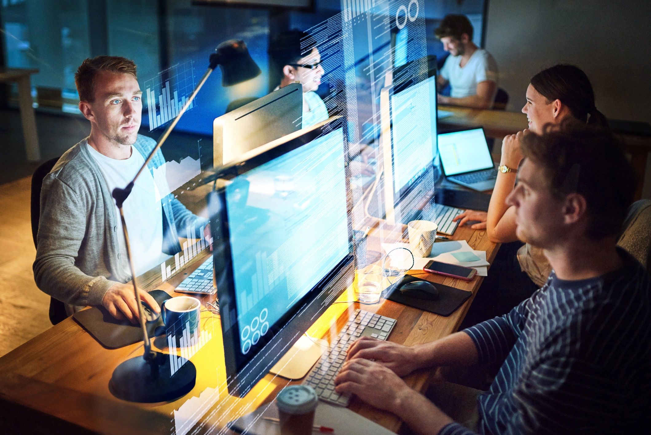 federal cybersecurity team in high-tech environment